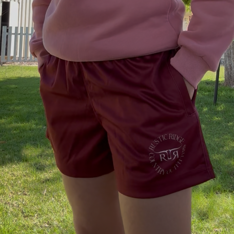Mulberry Muster Footy Shorts